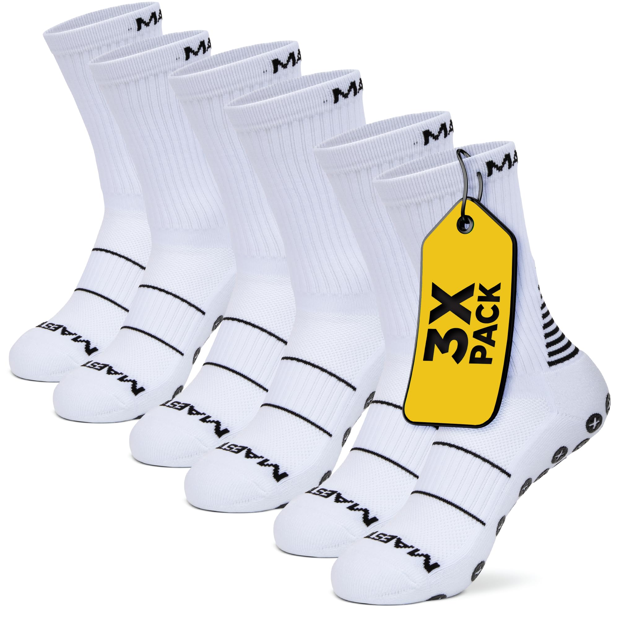 Photo 1 of *Missing Parts*
Maestro Soccer Grip Socks for Men and Women with Non-Slip Pads - Anti-Slip Socks Ideal for Football, Basketball, Sports - 3 Pack