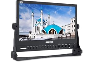 SEETEC P133-9HSD 13.3 Inch Pro SDI Broadcast Monitor Professional LCD Director Studio Production Monitoring IPS Screen Full HD 1920×1080 Aluminum Design with 3G-SDI 4K HDMI AV YPbPr
