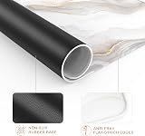 Giecy Gaming Mouse Pad Durable Stitched Edges 24x20 cm White Marble view 4