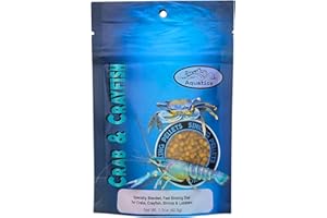 INVERT AQUATICS Crab & Crayfish Sinking Blended Diet - Aquatic Crab & Shrimp Food (1.5 oz (42.5g))