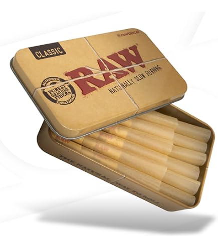 Amazon.com: RAW Classic Natural Unrefined Pre Rolled Cones Cones Per Pack  Brown Unscented, 20 Count : Health & Household