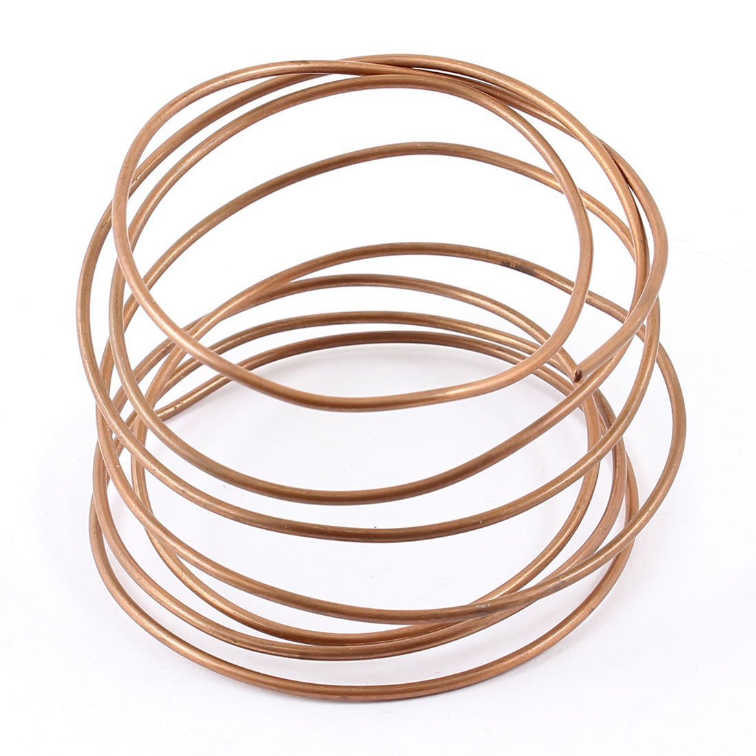 sourcing map 2mm Dia Copper Spiral Refrigeration Tubing Coil 1.5M