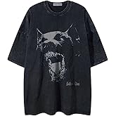 Aelfric Eden Men Dog Graphic Tees Vintage Tees Oversized Streetwear T Shirts Unisex Casual Summer Tops