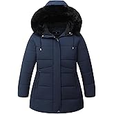 Pefflarge Women's Plus Size Winter Coat Waterproof warm Down Coat Detachable Hooded Parka Jacket