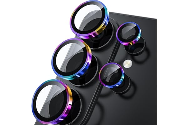 WSKEN for Samsung Galaxy S26 Ultra Camera Lens Protector - Ultra Thin Case Friendly, 9H Shatterproof Tempered Glass with Anti Scratch Metal Circle Camera Screen Protector Cover Accessories, Colorful