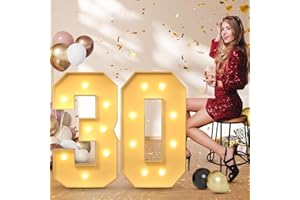 imprsv 3FT Marquee Light Up Numbers,30th Birthday Decorations, DIY Marquee Numbers for Birthday Decorations, Party Decorations Birthday Party Decor,Mosaic Number 30,Pre-Cut Foam Board Kit