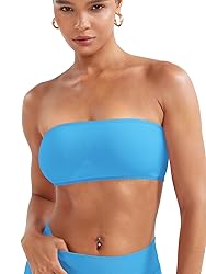 YEOREO Women Strapless Bandeau Sports Bra Padded