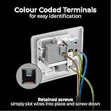 BG Electrical Nexus Metal Single Switched Power Socket 13A Brushed Steel NBS21W view 4