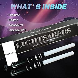Beyondtrade 12 Colors Lightsabers Toy 2 in 1