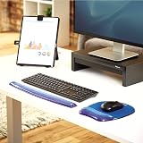 Fellowes Crystals Gel Mouse Mat Wrist Support Blue Non Slip Base view 2