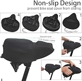 DAWAY C9 Extra Large Bike Seat Cover Memory Foam Cushion 12in L x 12in W view 5