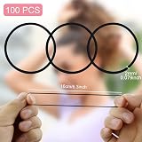 HXMJIED 100 Small Black Soft 2mm Thin No Metal Elastic Hair Ties Women Men view 2