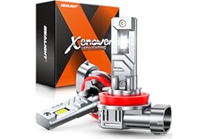 SEALIGHT H11 Bulbs, 30000LM 8X Brightness H11/H8/H9 Light Bulbs, 6500K Cool White Bulbs with 15000RPM Fan, Plug and Play, IP68 Waterproof, Pack of 2