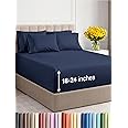 Extra Deep King Sheet Set - 6 Piece Breathable & Cooling Sheets - Hotel Luxury Bed Sheets Set - Easy & Secure Fit - Soft, Wrinkle Free & Comfy Sheets Set - Navy Blue Sheet Set with Extra Deep Pockets