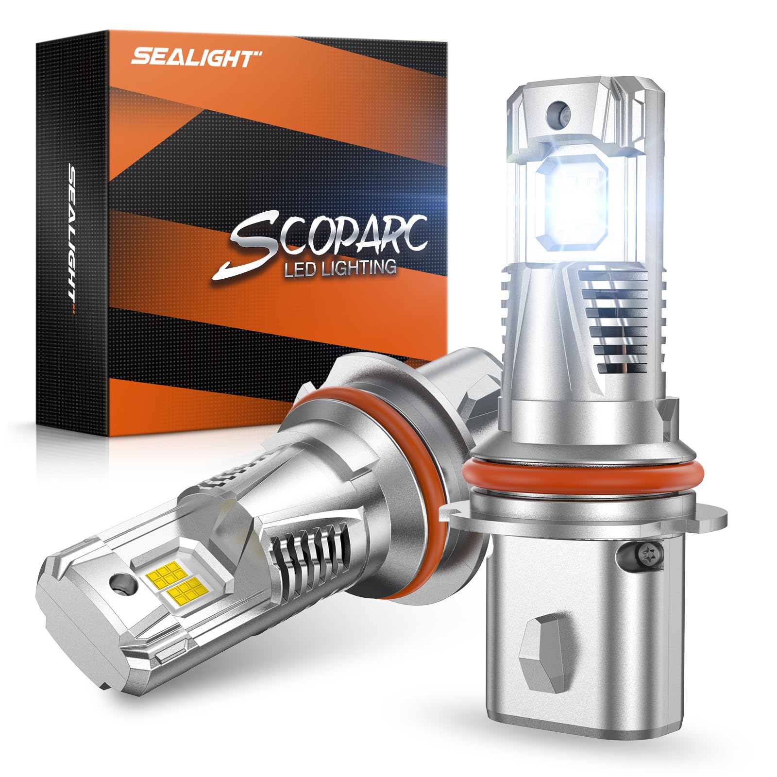 SEALIGHT HB5/9007 Light Bulbs, 800% 46,000LM Super Bright, 1:1 Real Size, 9007 Bulb for Car Powersports ATV/UTV, 2 Pack Image SEALIGHT HB5/9007 Light Bulbs, 800% 46,000LM Super Bright, 1:1 Real Size, 9007 Bulb for Car Powersports ATV/UTV, 2 Pack Image