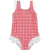 LIZENS One Piece Swimsuit for Girls Swimwear with Ruffled Children Bathing Suit