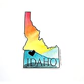 Warm Idaho heart sticker, great for laptops, water bottles, car windows! (Mini)