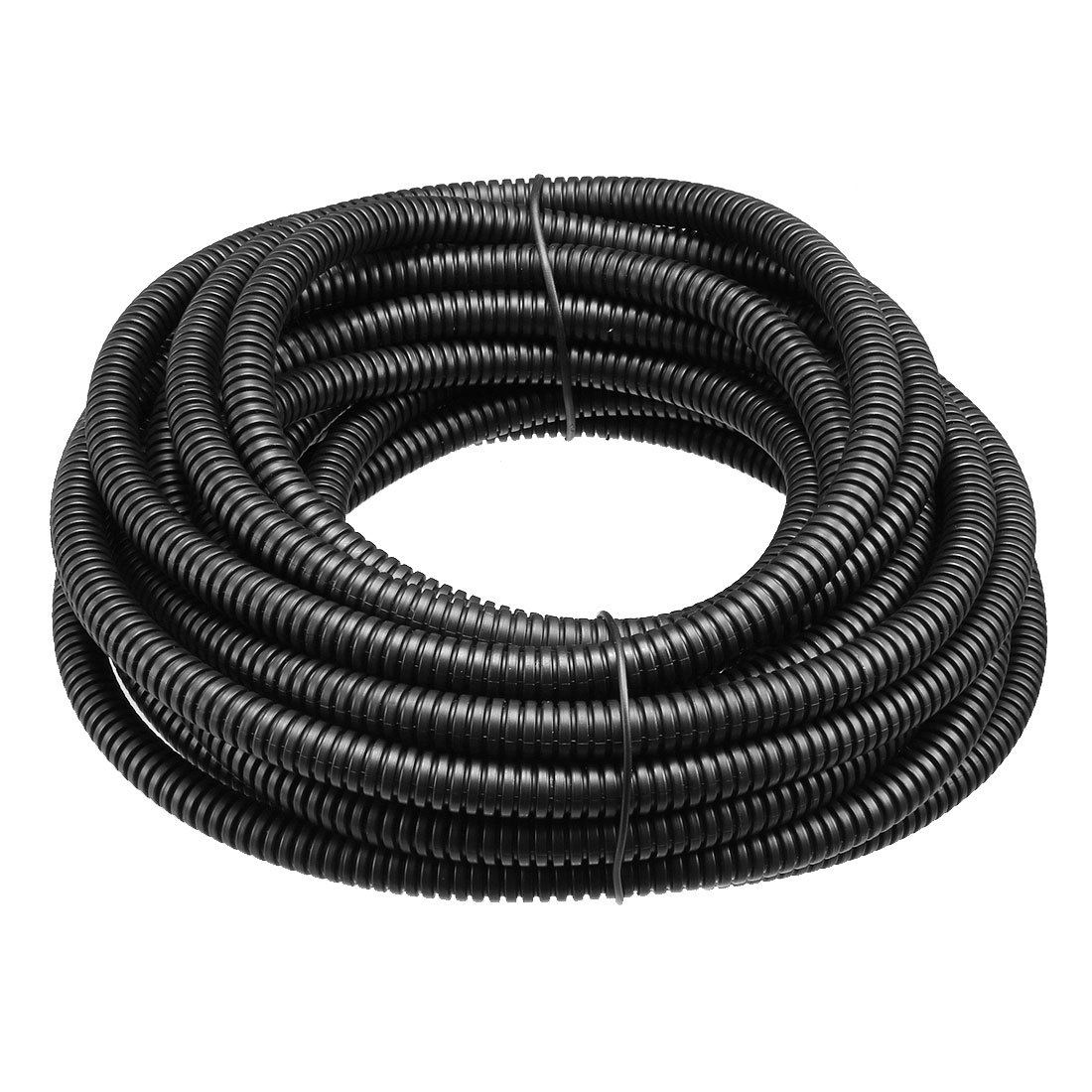 Sourcingmap 7 M 6 x 9 mm PP Flexible Corrugated Conduit Tube for Garden,Office Black