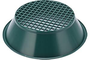 Gold Classifier, ABS Plastic 350mm Manual Gold Pan Screen Sifting Tray, Green Design, Portable and Compact for Panning, Begin