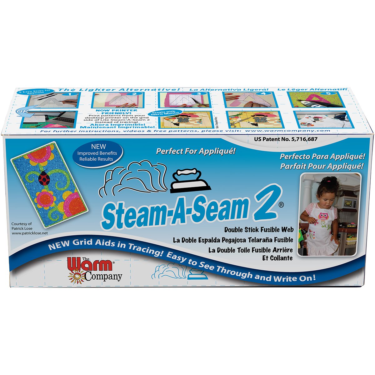 Warm Company Steam-A-Seam 2 Double Stick Fusible Web 12 in x 40 yd