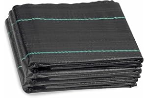 Groweco Landscape Fabric 6ft X 50ft Weed Barrier Landscape Fabric Heavy Duty Premium 3.2oz Garden Fabric Weed Barrier Weed Block Gardening Mat,Woven Geotextile Fabric Ground Cover Weed Barrier