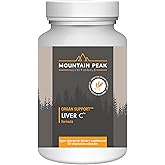 Mountain Peak Nutritionals Liver C - Liver Support & Detox Supplement - w/Milk Thistle (Siliphos®), Turmeric, and Mushroom Blend - Promotes Healthy Liver Function & Energy (90 Vegetarian Capsules)
