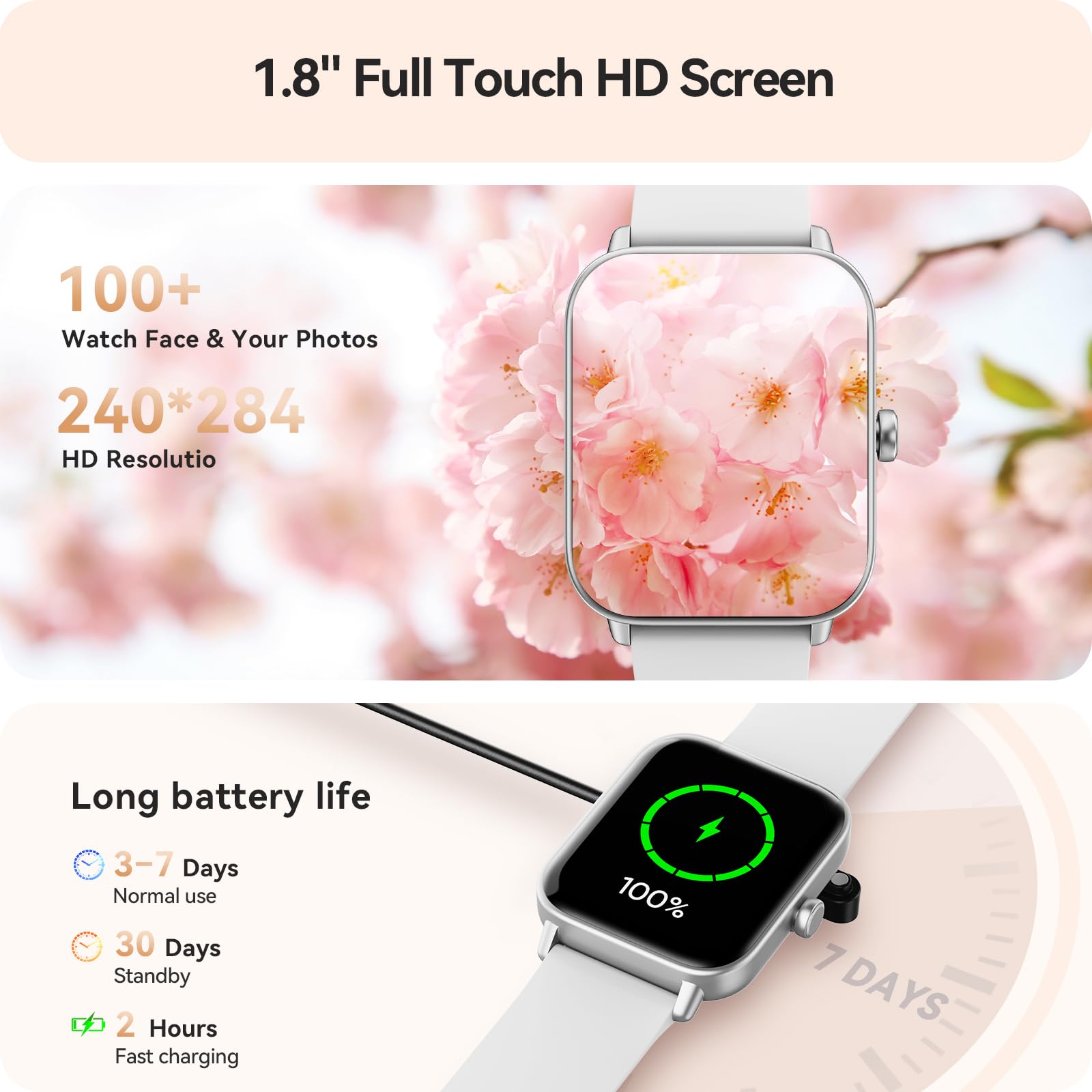 Gydom Smart Watches for Women Men [Alexa Built-in, 1.8
