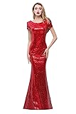 Sparkle Bronze Sequined Bridesmaid Dresses Modest