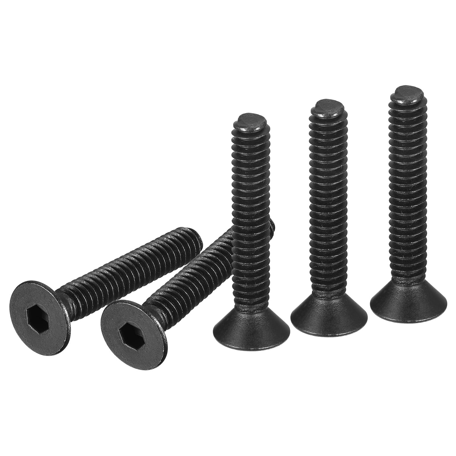 DTGN 1/4-20x1-1/2" Flat Head Socket Cap Screws, 50 Pack Hex Socket Flat Head Screws Carbon Steel Black Oxide, Full Thread, Countersunk Bolts