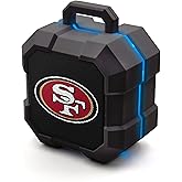 SOAR NFL Shockbox LED Wireless Bluetooth Speaker - Water Resistant IPX4, 5.0 Bluetooth with Over 5 Hours of Play Time - Small Portable Speaker - Officially Licensed NFL, Perfect Home & Outdoor Speaker