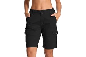 Yevtzl Womens Hiking Cargo Shorts Safari Cotton Lift The Buttocks Quick Dry Pants for Women Zip Pockets Outdoor Clothes