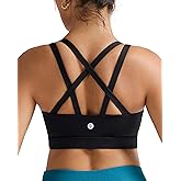 RUNNING GIRL Sports Bras for Women,Molded Cup Strappy Running High Support Sports Bras Workout Yoga Bra