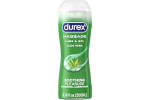 Durex 2-in-1 Play Massage & Intimate Pleasure Gel, Water- Based Personal Lubricant with Aloe Vera for All-over Use & Enhanced