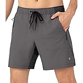Separatec Men's 2 in 1 Running Shorts with U-Support Compression Liner, Quick Dry Workout Athletic Gym Shorts