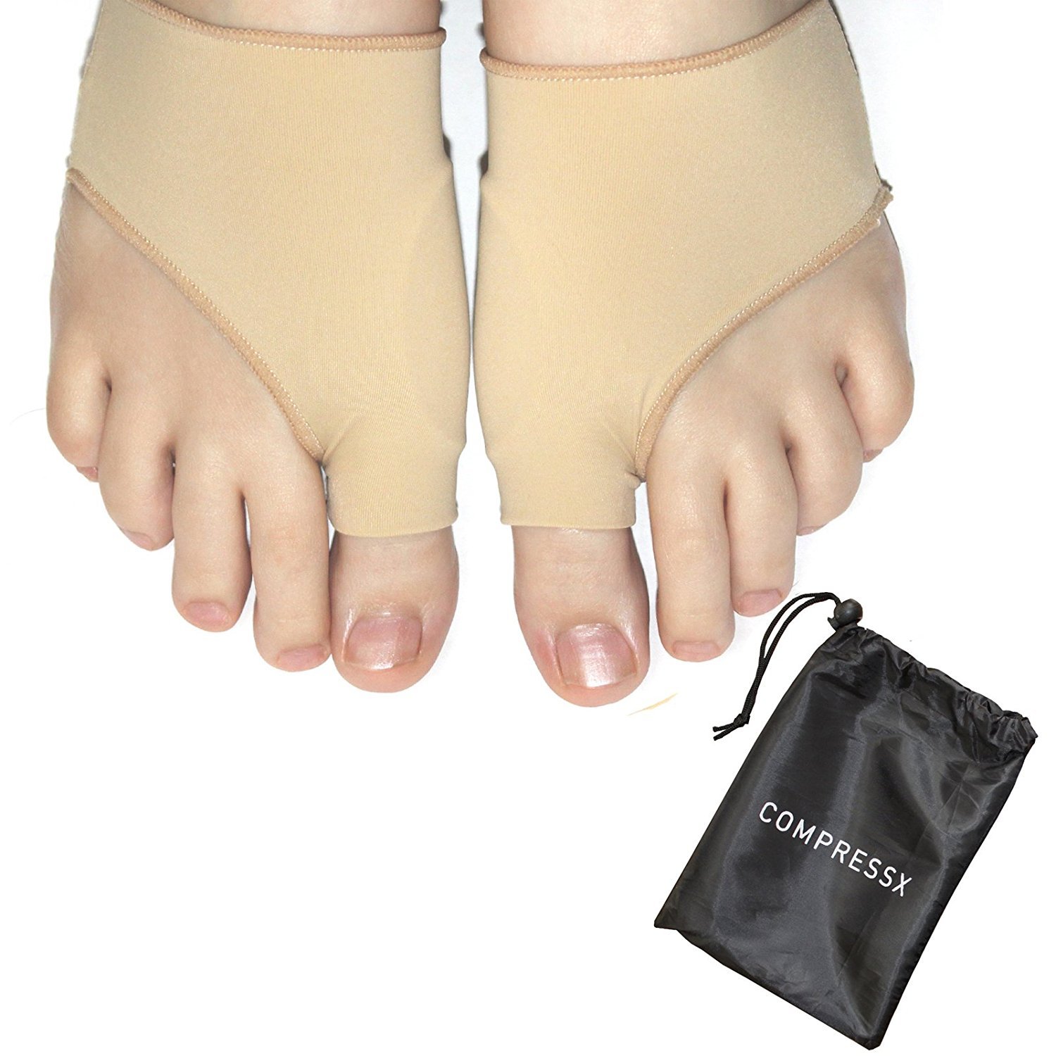 Bunion Correctors by Compressx 1 Pair of Gel Bunion Protector for