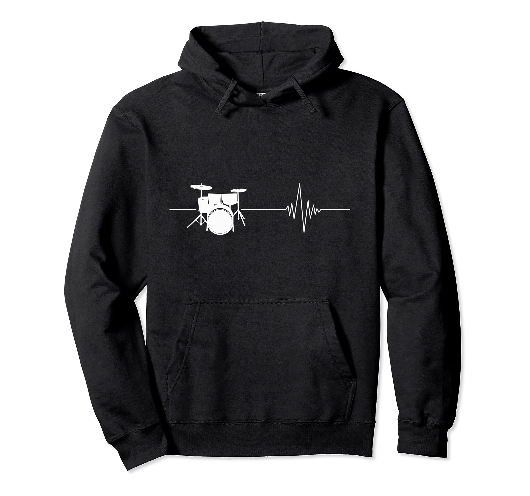 Percussion Musician Drummer Heartbeat Drum Set Drums Pullover Hoodie