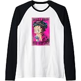 Betty Boop Red Hot Biker Betty Raglan Baseball Tee