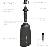 LifeStraw Peak Series Collapsible Squeeze Bottle Water Filter 650ml Dark view 2