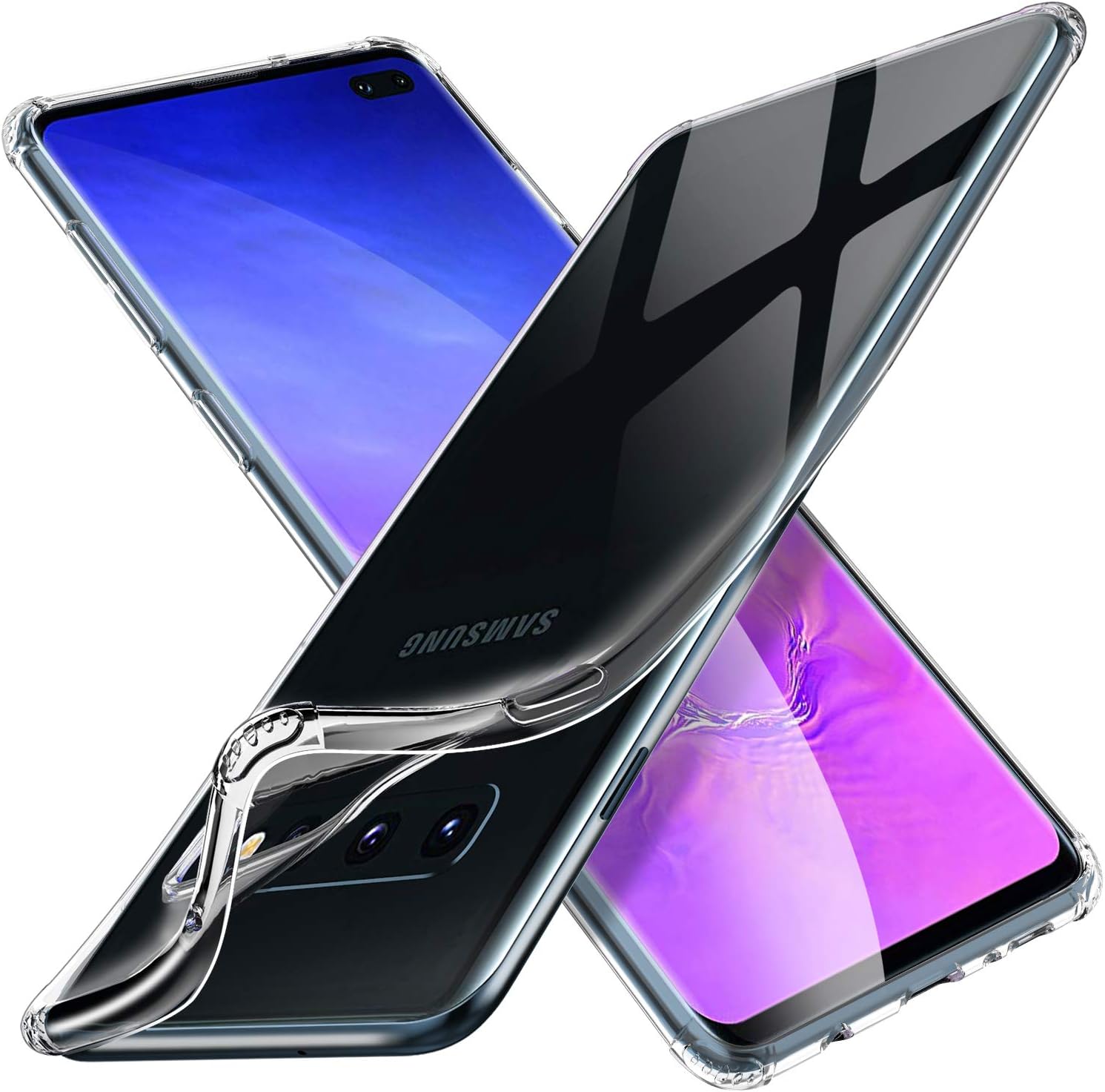 YockTec Case for Samsung Galaxy S10 Plus[6.4 Inch], Ultra-thin Soft TPU Gel Cover Transparent Case [Scratch Resistant] [Shock Absorption] for Samsung Galaxy S10 Plus Smartphone