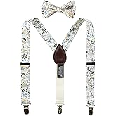 Spring Notion Boys' Cotton Floral Suspenders and Bow Tie For Kids Toddlers Infants