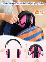 Dr.meter Ear Protection for Children SNR 27 dB Adjustable Headband Rose Red view 7