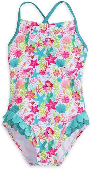 Amazon Co Jp Disney ディズニー リトルマーメイド フリル付きアリエル ワンピース 水着 Us4 身長約105 115cm 並行輸入品 服 ファッション小物