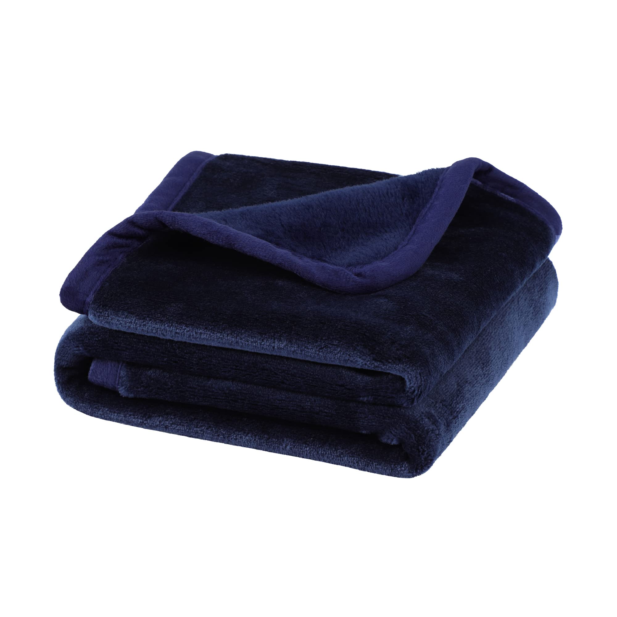 PiccoCasa Pet Dog Blanket Fluffy Fleece Soft and Warm Puppy Bed Blanket Throw Washable Cover Blanket Navy Blue 75cm x 100cm