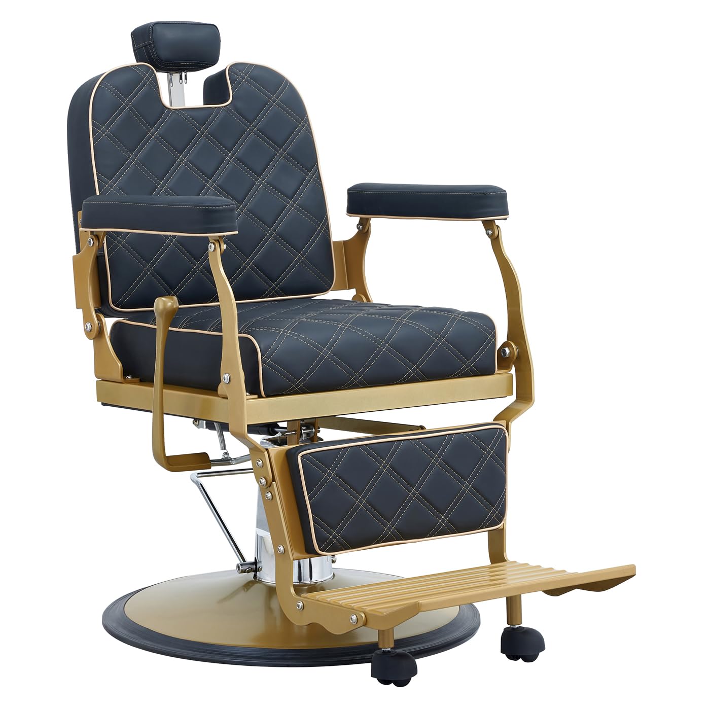Photo 1 of *MINOR DAMAGE - USED*
Barber Chair Hair Salon Chair,Heavy Duty 700 LBS, for Hair Stylist Barber Beauty Tattoo Massage(Gold)