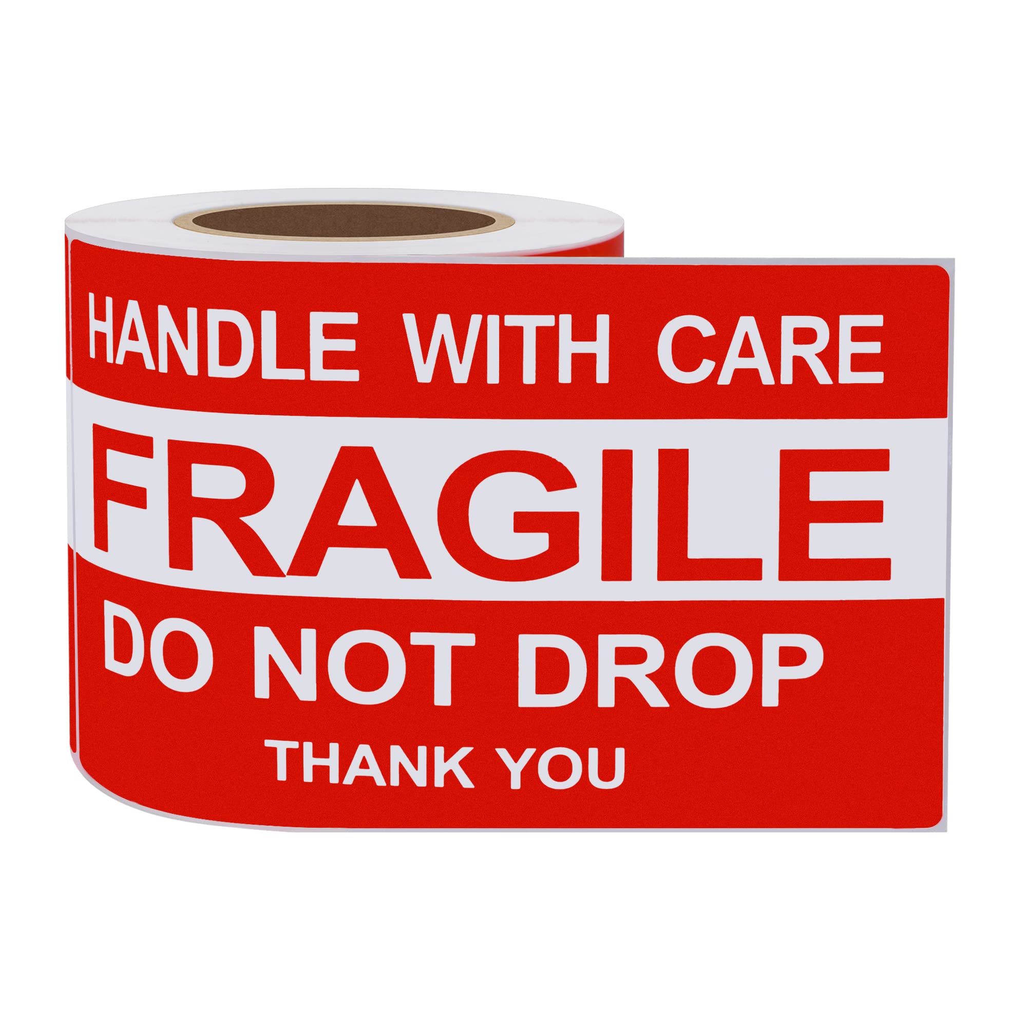 Hycodest 76x127mm Fragile Shipping Labels, 100 PCS Handle with Care - Do Not Drop Thank You Stickers