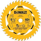 DEWALT Circular Saw Blade, 6 1/2 Inch, 40 - Tooth (DWA261240)
