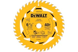 DEWALT Circular Saw Blade, 6 1/2 Inch, 40 - Tooth (DWA261240)