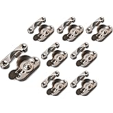 QCAA Steel Window Sash Lock, CTC 2", Satin Nickel, 8 Pack, Made in Taiwan