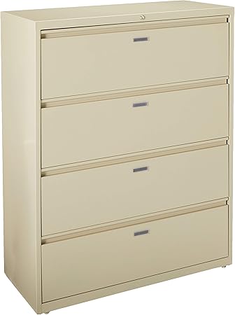Amazon Com Lorell 4 Drawer Lateral File 42 By 18 5 8 By 52 1 2 Inch Putty Vertical File Cabinets Office Products