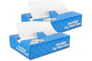 Fit Meal Prep 1000 Sheets 10 x 10.75” Dry Wax Paper Sheets for Food, Greaseproof Sandwich Wrapping, Interfolded Deli Wax Paper for Fries, Burgers, Food Basket, Made in USA
